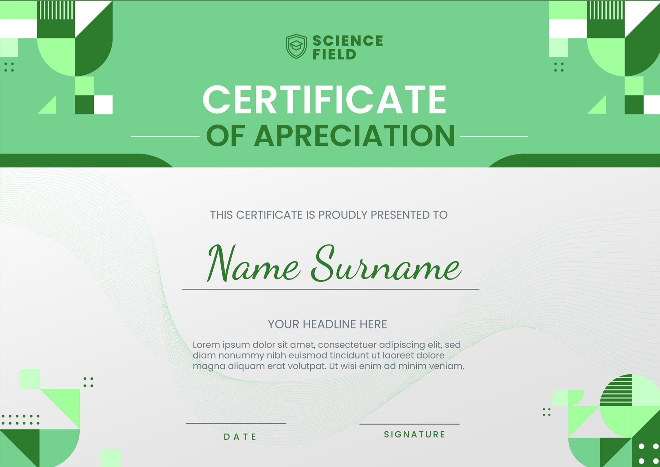 Certification Sample